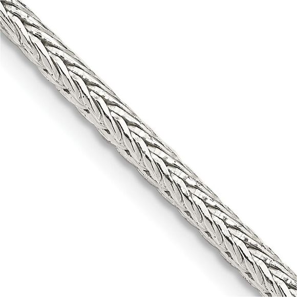 Kazi Luxury Sterling Silver 2.5mm Diamond-cut Round Franco Chain - Picture 1 of 4